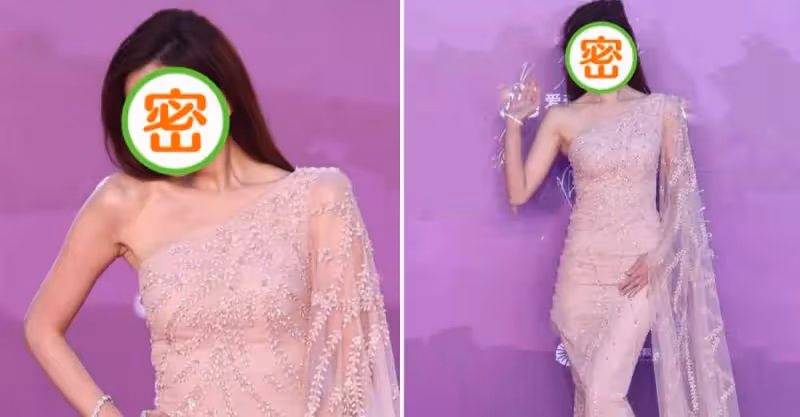 被林志玲的曲線美到了，一襲「裸色裙」身材窈窕，成熟魅力擋不住：鎖骨線條太優秀