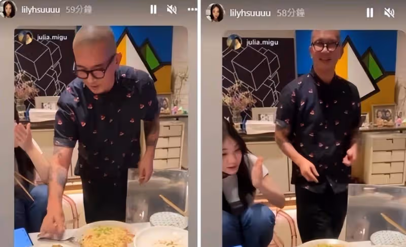 大S和老公陪家人過中秋!顧君夜自己做飯,被網友稱為「家常菜」