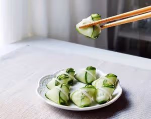 一口一個~黃瓜粽｜粽子形沙拉頭盤丨土豆泥培根餡｜清爽低卡｜原創