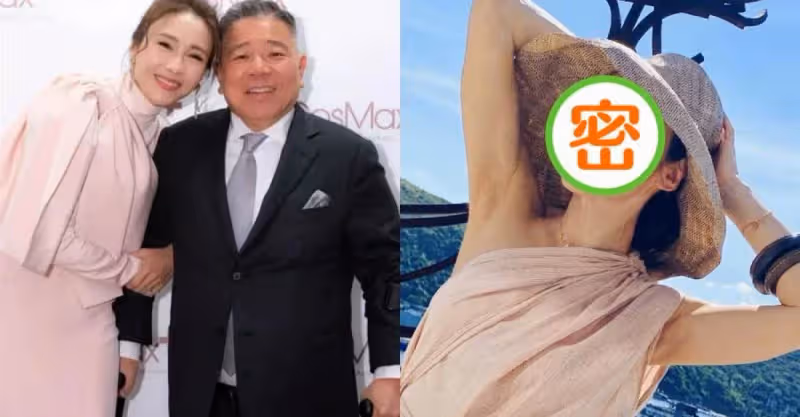 49歲黎姿分享生活美照，穿露肩長裙優雅十足，豪門氣質太濃郁