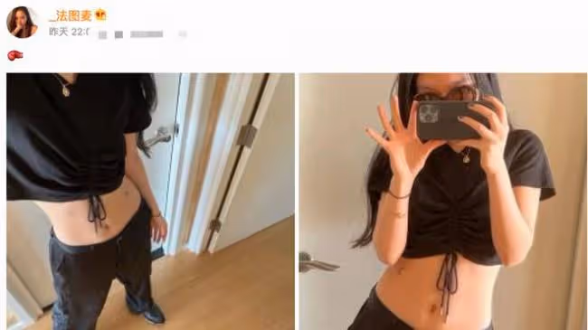 李詠女兒穿露臍裝身材性感 腹部紋身太搶眼