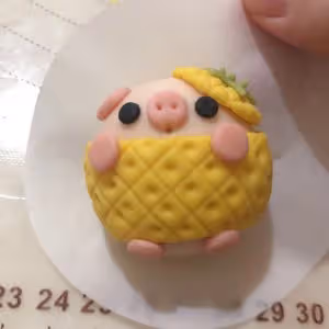 水果系列之菠蘿豬造型卡通饅頭