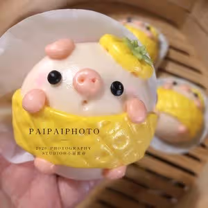 水果系列之菠蘿豬造型卡通饅頭