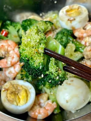 低卡減脂l涼拌蝦蔬