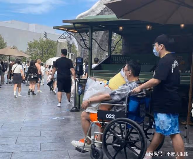 王思聰坐輪椅遊玩,68歲老爸王健林考察體型消瘦,3年虧損近120億
