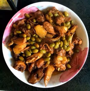 毛豆炒雞塊