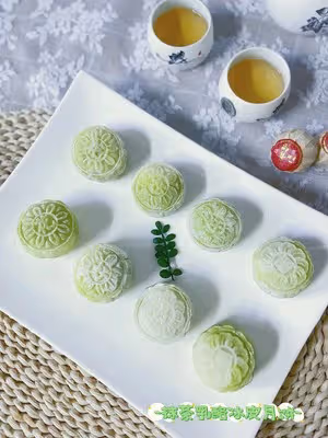 軟糯不甜膩抹茶乳酪冰皮月餅