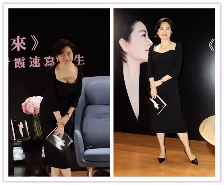 林青霞的審美一直不錯，年紀不小了穿裙子，67歲優雅美很迷人，網友：獨一無二的富態美