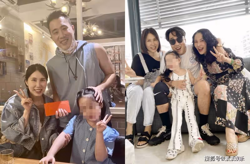 余苑綺弟弟曬全家福,帶兩個孩子吃烤肉,小朋友玩得很開心