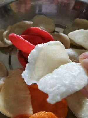 空氣炸鍋炸蝦片（關鍵步驟）