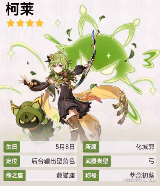 《原神》柯萊培養攻略