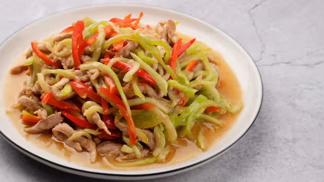 曼食慢語丨西瓜皮炒肉絲