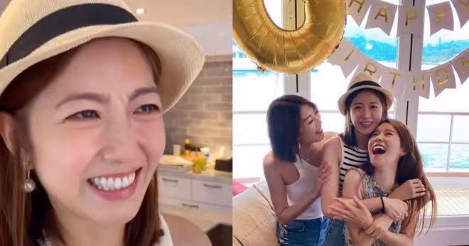 TVB三大女神坐遊艇出海，滿屏都是大長腿，陳自瑤穿泳衣曲線完美