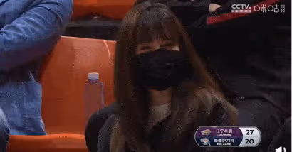 神仙顏值！阿的江女兒現場觀戰遼疆大戰，網友：現實版赤木晴子