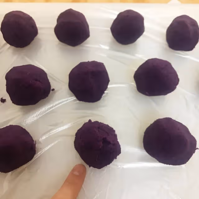 超快手紫薯餡（包子）