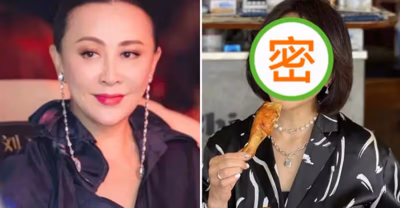 劉嘉玲悼念英女王惹爭議！不懼輿論外出覓食，素顏出鏡面容姣好，戴滿首飾吃整隻烤雞貴氣十足，網友：歲月不敗美人