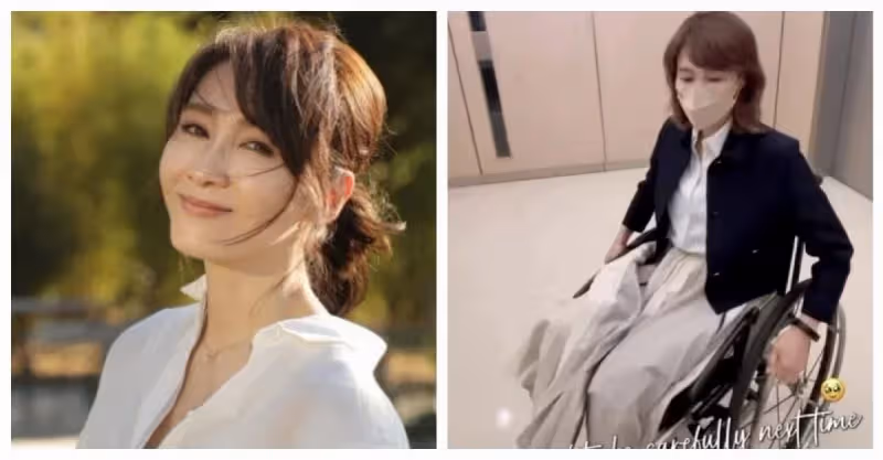 突坐輪椅現身！50歲不老女神「爆受傷神情憔悴」仍堅持上工　背影惹心疼「網喊健康更重要」