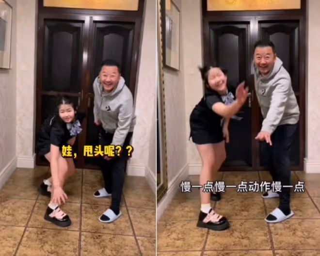 郭濤父女登台走秀!11歲女兒身材高大接近成年人,五官像哥哥石頭
