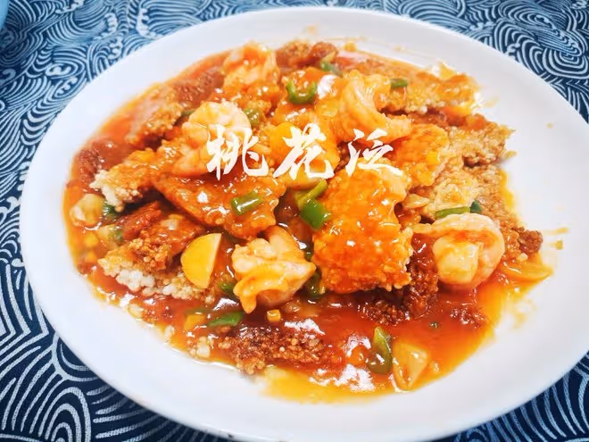 桃花泛（番茄蝦仁鍋巴）