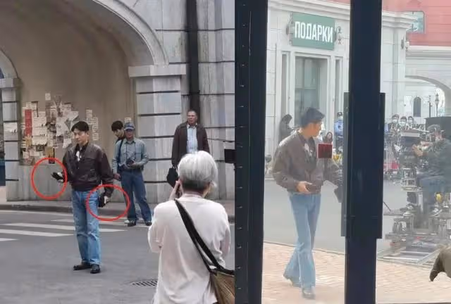 劉德華在哈爾濱拍戲遭圍觀，親和無架子，御用替身也在現場