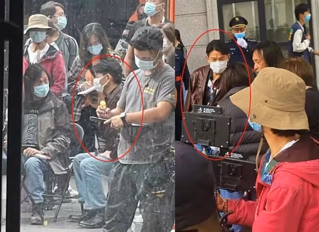 劉德華在哈爾濱拍戲遭圍觀，親和無架子，御用替身也在現場