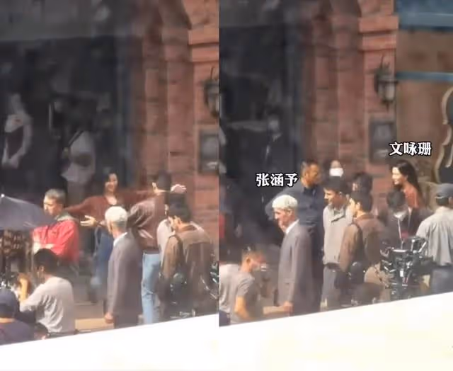 劉德華在哈爾濱拍戲遭圍觀，親和無架子，御用替身也在現場