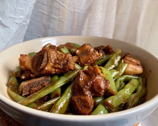 『家常料理筆記』排骨燉豆角