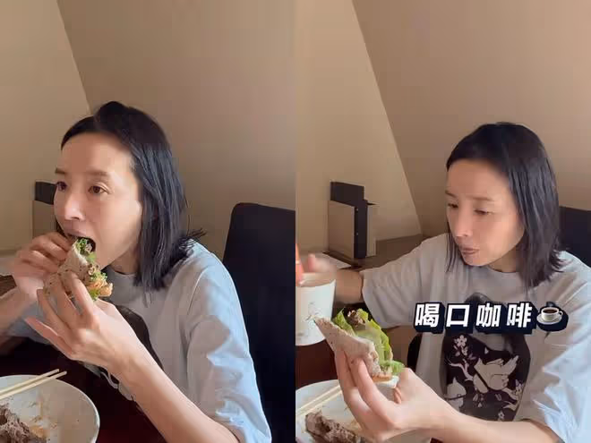 董潔劇組生活太豐富,住酒店穿泳裝大秀身材,一頓飯吃四個菜