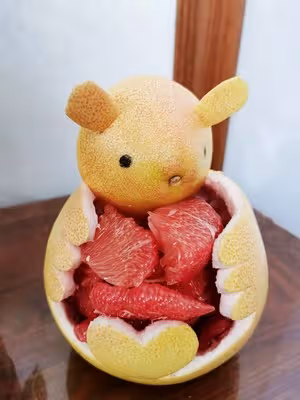 可愛的柚子小熊