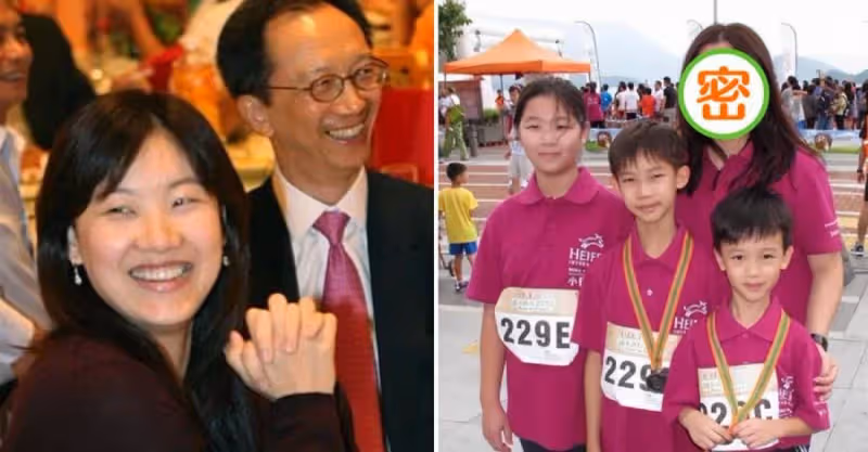 伏明霞一家五口亮相，她長髮披肩富太范十足，70歲老公氣質真儒雅，網友：嫁對人了