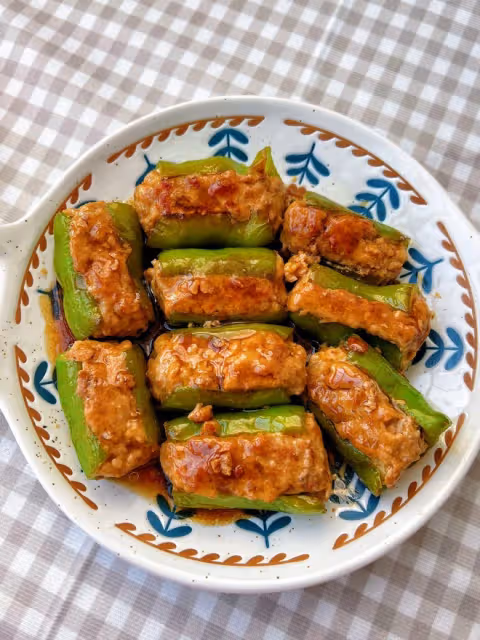 米飯殺手‼️虎皮青椒釀肉