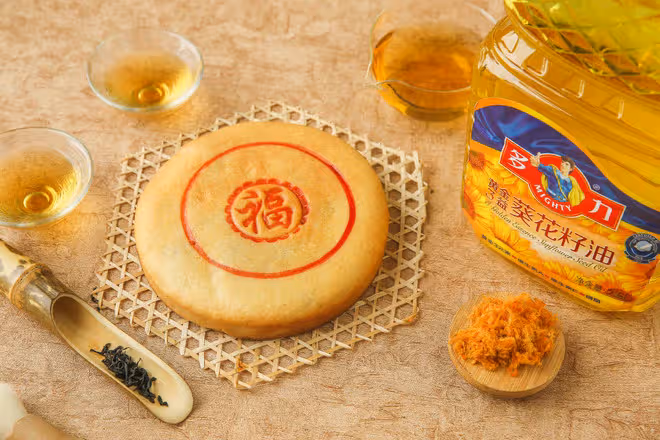 芋泥蛋黃麻薯大月餅