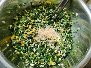 韭菜盒子（燙麵）涼了也很軟