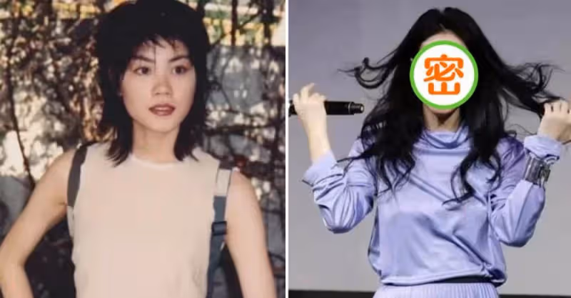 天后「王菲」太會保養了，穿紫色連衣裙配卷髪優雅知性，根本猜不出53歲