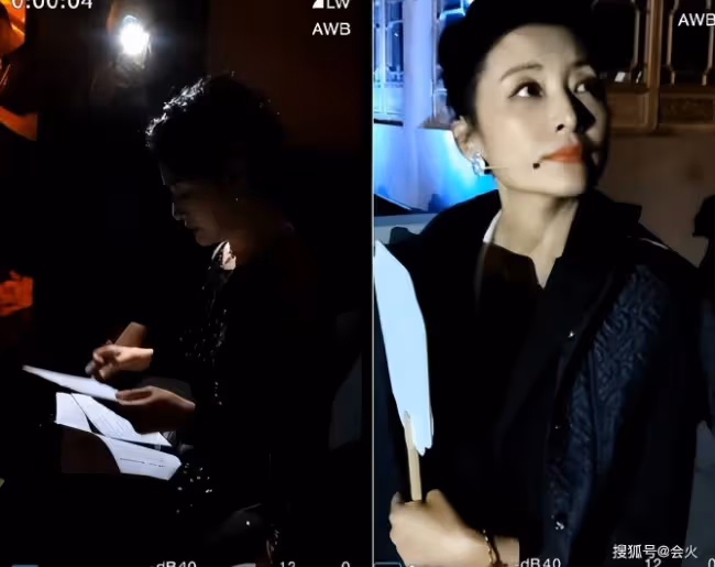周濤私下工作狀態曝光 穿睡衣素顏打手電背台本