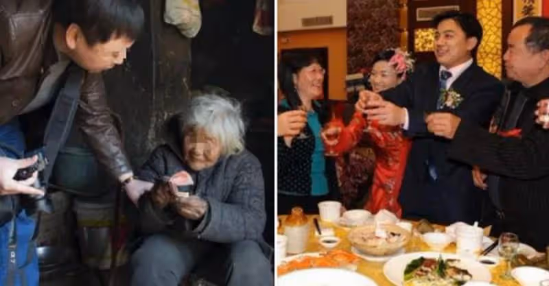 母親是乞丐，參加兒子婚禮遭有錢親家，冷嘲熱諷老闆跑來免單，才知身份不一般
