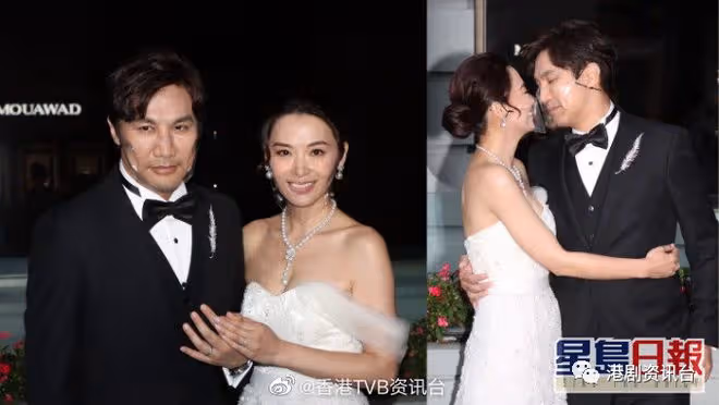 恭喜恭喜！TVB當紅花旦今日再婚，大方與老公親親讓傳媒任影