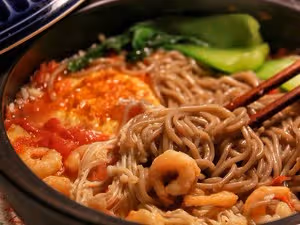 健康低卡——番茄蝦仁蕎麥麵&amp;10分鐘快手飯
