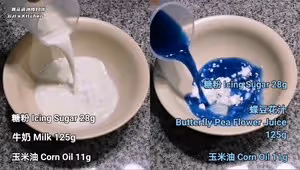青花瓷冰皮月餅。無色素，免烤箱，成品堪比藝術品