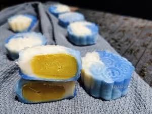 青花瓷冰皮月餅。無色素，免烤箱，成品堪比藝術品
