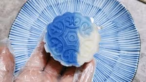 青花瓷冰皮月餅。無色素，免烤箱，成品堪比藝術品
