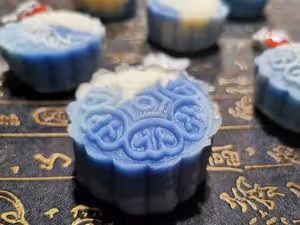 青花瓷冰皮月餅。無色素，免烤箱，成品堪比藝術品