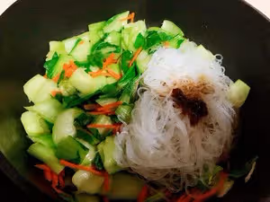 油菜粉絲炒雞蛋