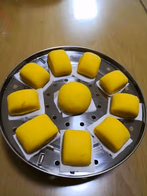 超簡單的南瓜饅頭