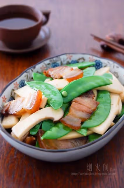 臘肉炒荷蘭豆