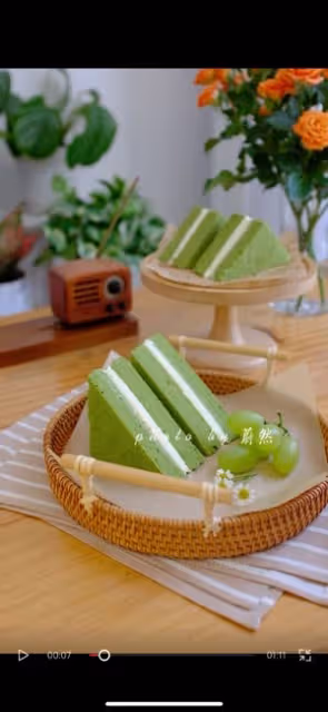抹茶奶酪三明治蛋糕