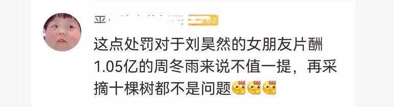周冬雨在公園摘桑葚引發熱議，網友在留言區多次提到劉昊然