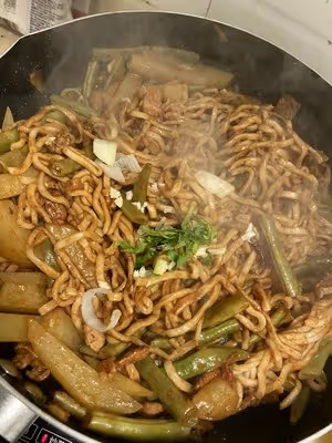 西紅柿豆角燜面