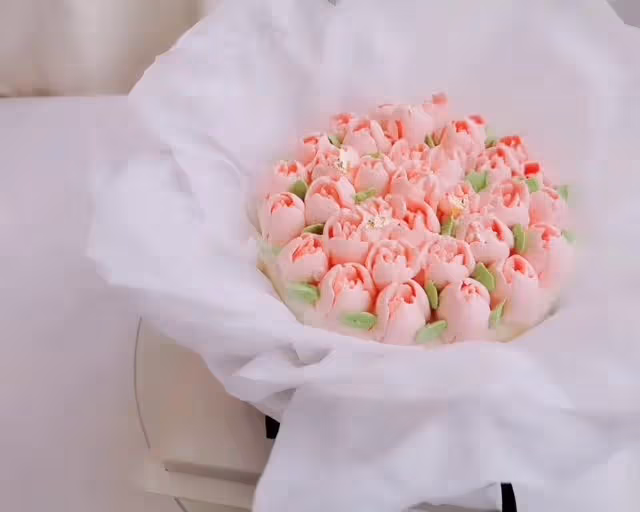 ins風花束蛋糕 鮮奶油也可以做到