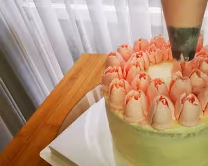 ins風花束蛋糕 鮮奶油也可以做到